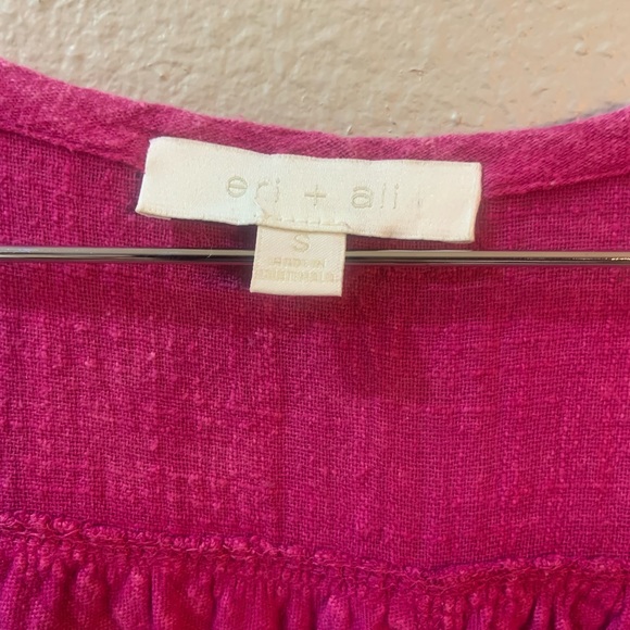 Anthropologie Eri & Ali Magenta Tunic Size Small - Picture 4 of 5